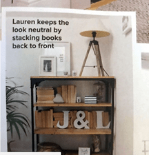 Neutral bookshelf