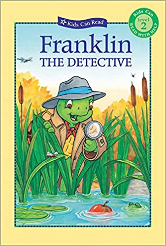 Book cover of "Franklin the Detective", part of the Franklin series by Paulette Bourgeois and Brenda Clark.